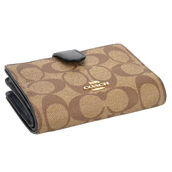 コーチ 二つ折り財布 23553 IMDT3 シグネチャー カーキ ミッドナイト COACH コーチ 2つ折り財布 カーキ 23553 IMDT3 : ブランド