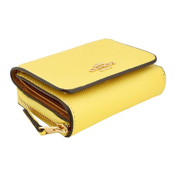 並行輸入 コーチ 3つ折り財布 COACH クロスグレイン 37968 IMS9Vレディース イエロー ゴールド | COACH | 02