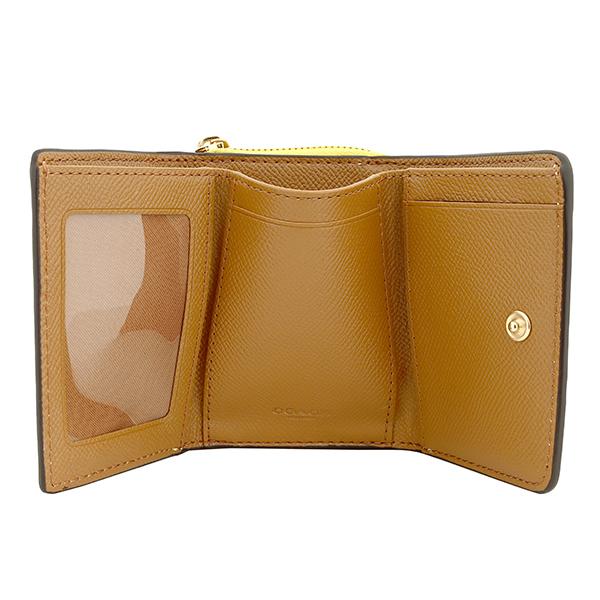 並行輸入 コーチ 3つ折り財布 COACH クロスグレイン 37968 IMS9Vレディース イエロー ゴールド | COACH | 03