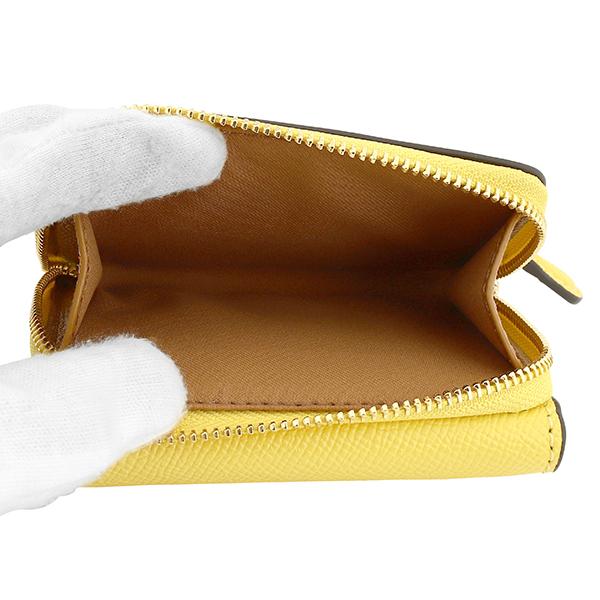 並行輸入 コーチ 3つ折り財布 COACH クロスグレイン 37968 IMS9Vレディース イエロー ゴールド | COACH | 05