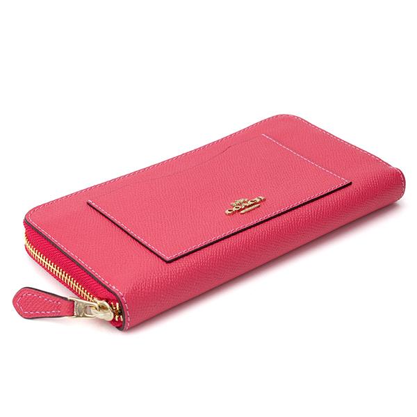 並行輸入 コーチ 長財布(ラウンドファスナー) COACH クロスグレイン 54007 IMQOBレディース ピンク | COACH | 02