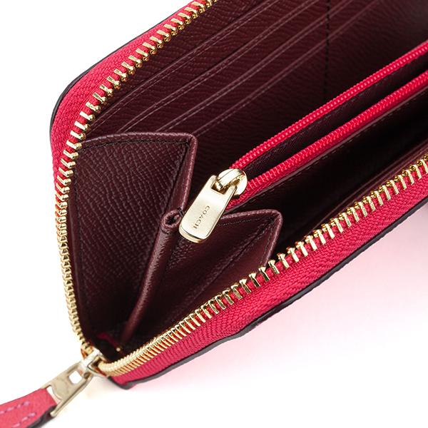 並行輸入 コーチ 長財布(ラウンドファスナー) COACH クロスグレイン 54007 IMQOBレディース ピンク | COACH | 04