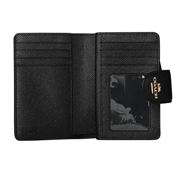 並行輸入 コーチ 2つ折り財布 COACH クロスグレイン 6390 IMBLK レディース ブラック 黒 ゴールド | COACH | 05