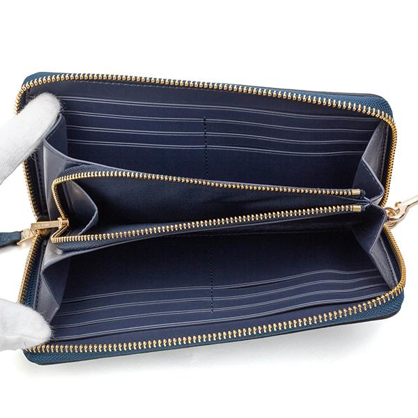 COACH コーチ 長財布(ラウンドファスナー) ダークグリーン系 青緑 6643 