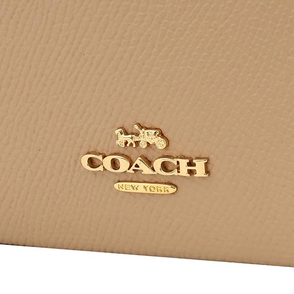 並行輸入 コーチ コインケース COACH クロスグレイン 88250 IMTAUレディース ベージュ ゴールド | COACH | 07