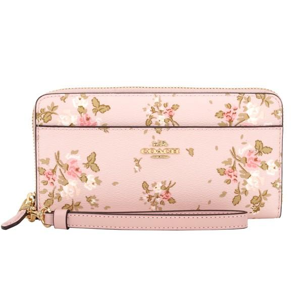 Rose Outlet アコーディオン 長財布 Bouquet ジップ 長財布 ラウンドファスナー Print Print Imokv 966 Gcoimokv ブランドストリートリング コーチ アウトレット Coach Imokv ピンク ゴールド
