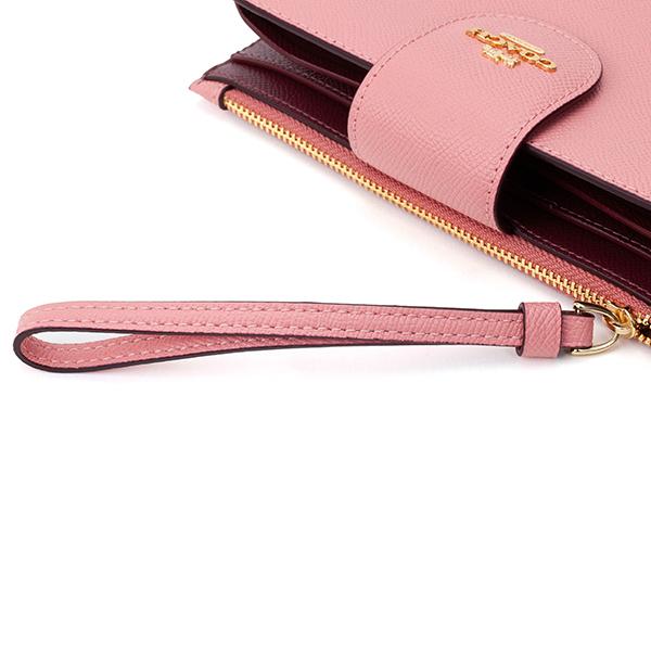 【新品未使用】COACHコーチ★長財布★シグネチャー★ピンク★ストラップ付き COACH 長財布 53834 シグネチャーピンク コーチ(COACH) ピンク