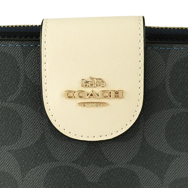 COACH コーチ 折り財布 ターンロック カラーブロック ブラックホワイト 公式】COACH – コーチ | ビルフォールド ウォレット・カラーブロック