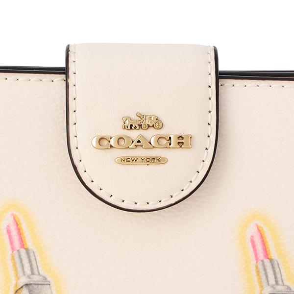 d*a様 【新品】COACH リップスティック柄 二つ折り財布 コーチ COACH 財布 レディース 二つ折り財布 リップスティック 口紅