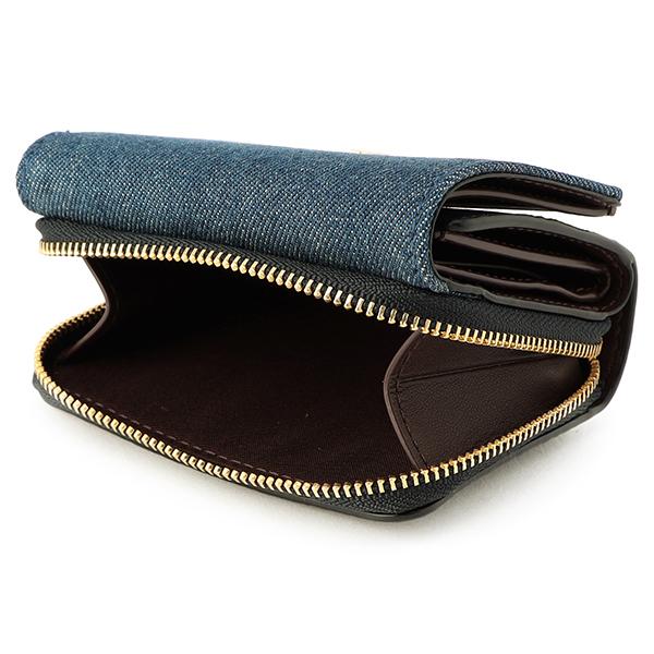 COACH（コーチ） 並行輸入 3つ折り財布 デニム C3321 IMDEIレディース