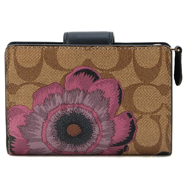 COACH 並行輸入 コーチ 2つ折り財布 シグネチャー/カフェ