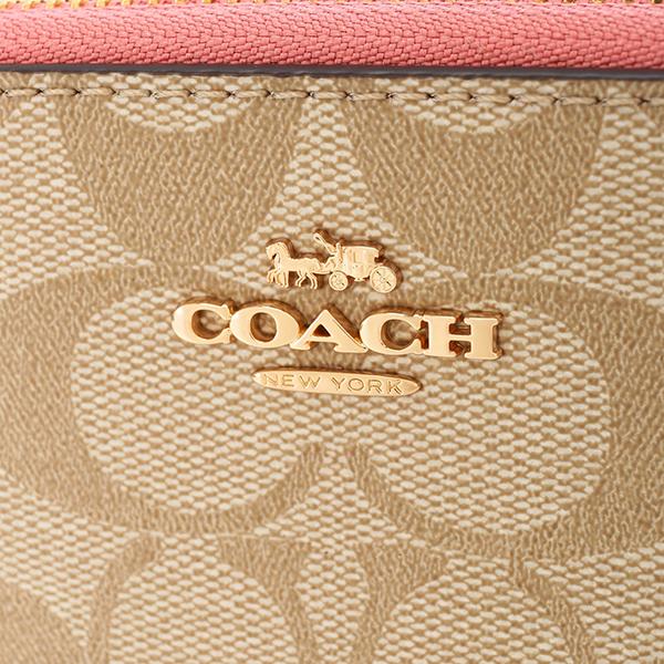[コーチ] 長財布 アウトレット ラウンドファスナー ベージュ/イエロー COACH（コーチ） 《クーポン配布中》コーチ 財布 財布 ラウンド