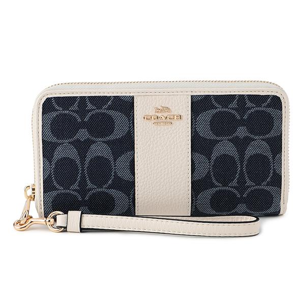並行輸入 コーチ 長財布(ラウンドファスナー) ブルー 青 COACH C4453 IMDEI 爆買 | COACH