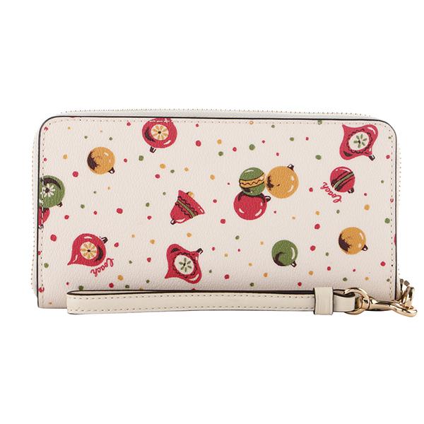 国内即発送 COACH C7410 IMCAH オーナメント ストラップ付長財布 COACH コーチ 長財布(ラウンドファスナー) オーナメントプリント
