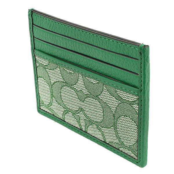 並行輸入 コーチ カードケース COACH シグネチャー ジャカード C8265 QBGRNユニセックス グリーン | COACH | 03