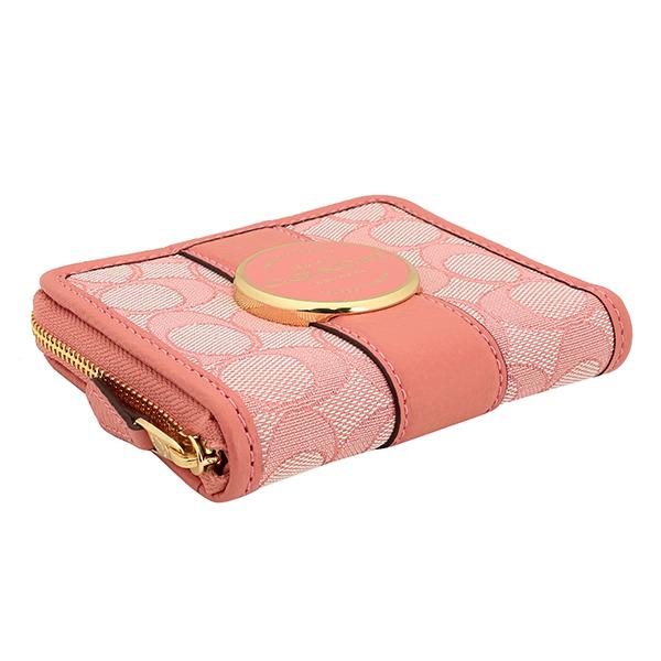 COACH 並行輸入 コーチ 2つ折り財布 シグネチャー ジャカード C8323