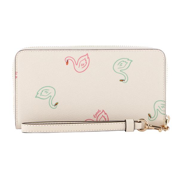 COACH コーチ 長財布(ラウンドファスナー) スワン プリント COACH コーチ 長財布(ラウンドファスナー) スワン プリント