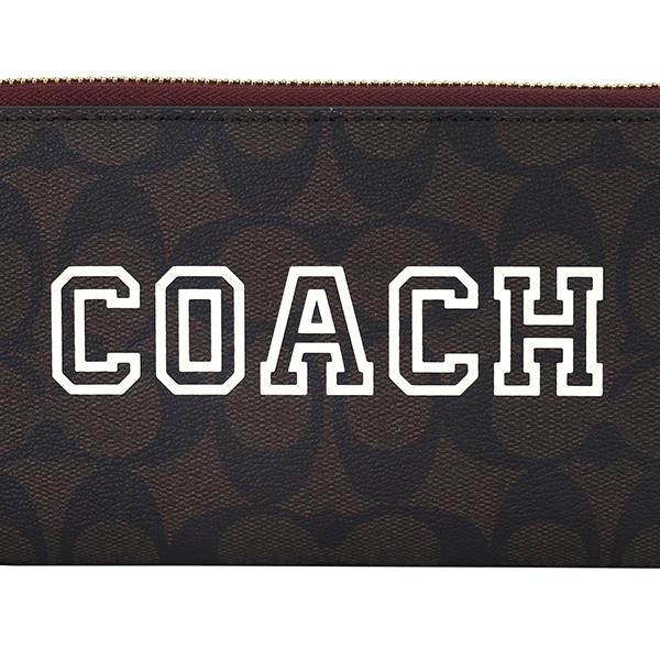 COACH ラウンドファスナー長財布 シグネチャー キャンバス リボンプリント COACH コーチ ラウンドファスナー長財布 シグネチャー
