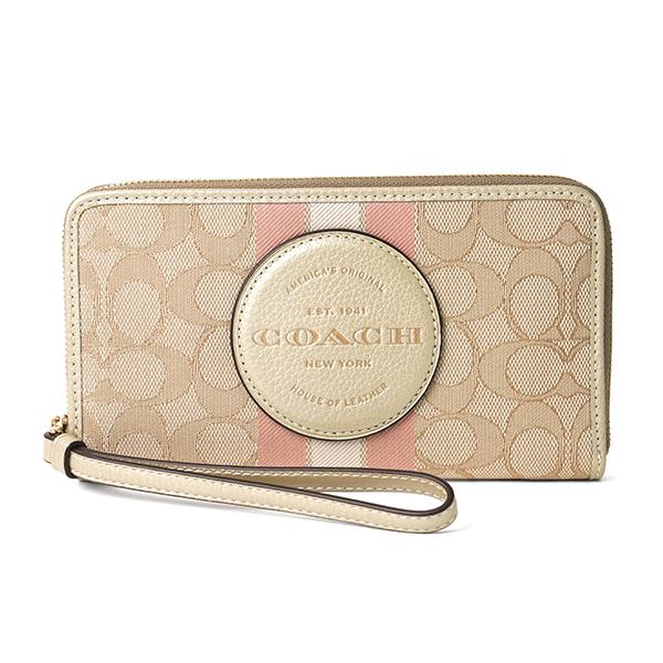 並行輸入 コーチ 長財布(ラウンドファスナー) COACH シグネチャー ジャカード CF441 IMV6Dレディース ベージュ系 | COACH