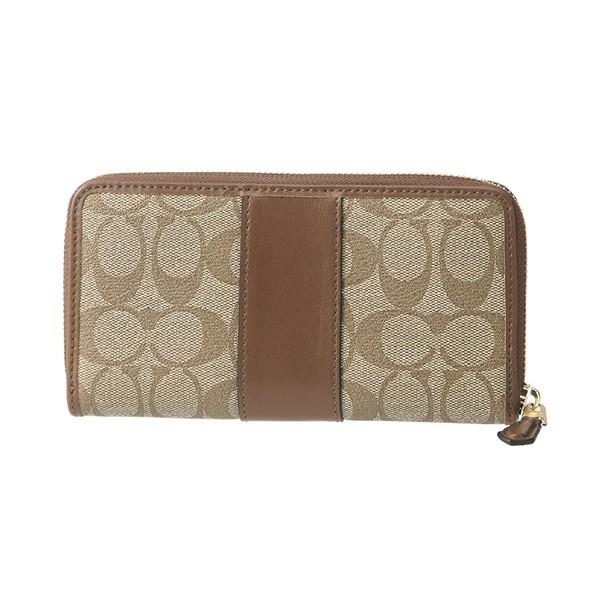 コーチファクトリー ラウンドファスナF54630 シグネチャー ホワイト カーキ COACH コーチ 財布 ラウンドファスナー 長財布 レディース
