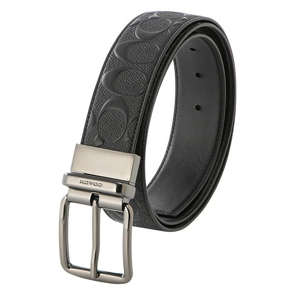 並行輸入 コーチ ベルト COACH シグネチャー レザー F55157 BLKメンズ ブラック 黒 | COACH | 01