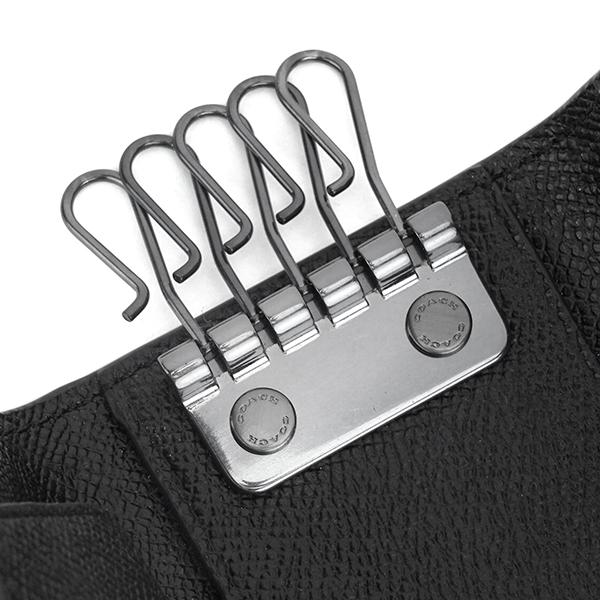 並行輸入 コーチ キーケース COACH 5リング F73992 QBBKメンズ ブラック 黒 | COACH | 04