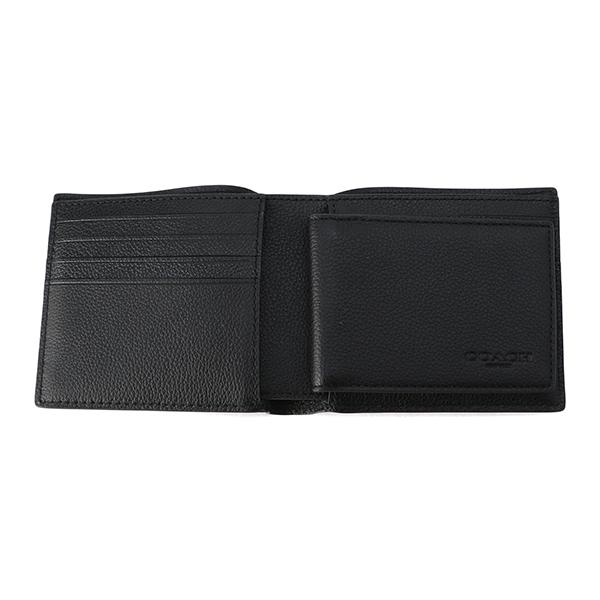 COACH 並行輸入 コーチ 2つ折り財布 カーフレザー F74991 BLK