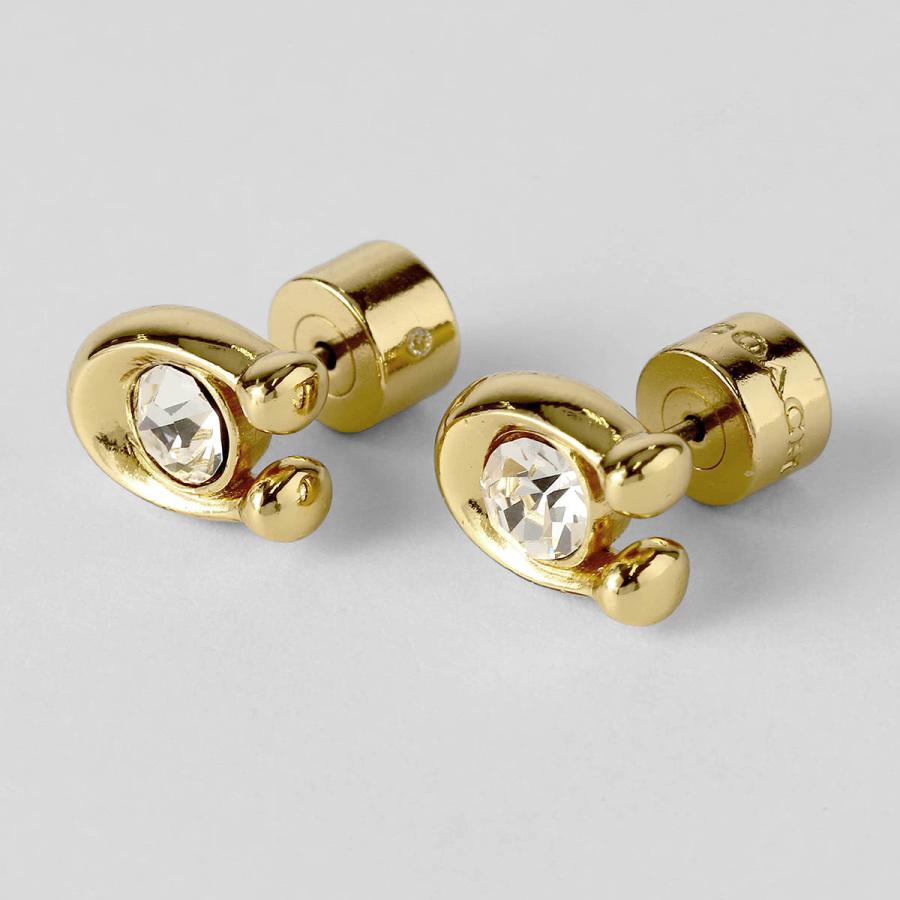 ゴールド×グレーイヤリング❤︎ COACH（コーチ） 並行輸入 ピアス シグネチャー 440614 GLD110