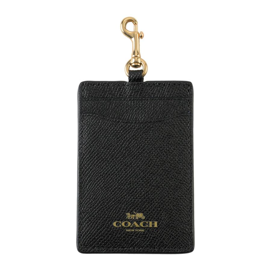 COACH 未使用品☆ケース 黒 キーリング付 カードケース コーチ COACH 財布 レディース キーケース キーリング コインケース