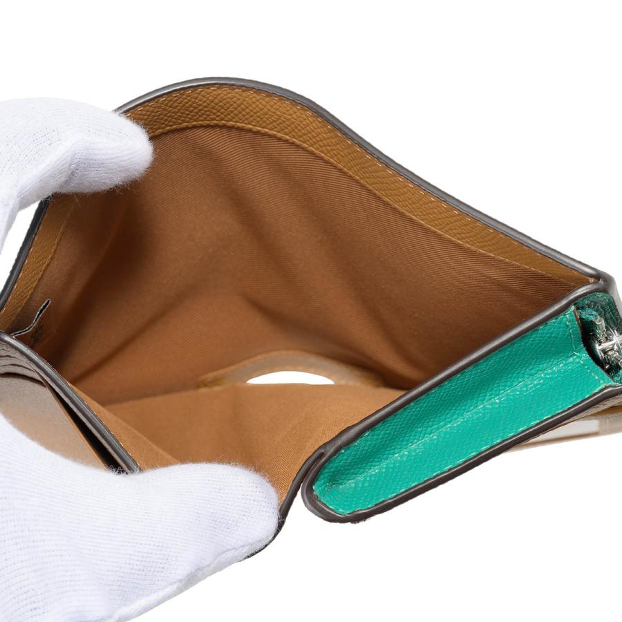 並行輸入 コーチ 2つ折り財布 COACH クロスグレイン 6390 SVAEEレディース グリーン 緑 | COACH | 05