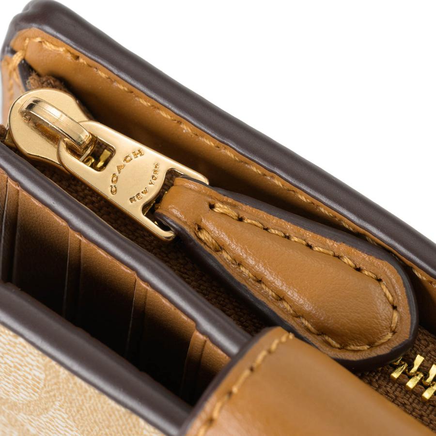 極美品　コーチ　COACH ダッフルコート　レザー　ロゴ刻印　キャメル　ブラウン COACH（コーチ） 並行輸入 2つ折り財布 シグネチャー C0082 IMNLJ