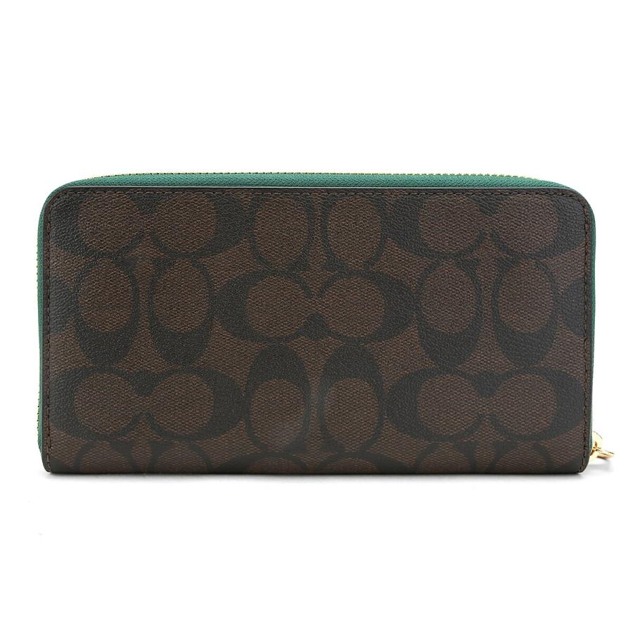 COACH コーチ ラウンド長財布 カーキ CC4452 IMCBIシグネチャー コーチ 長財布 財布 レディース シグネチャー カーキベージュ