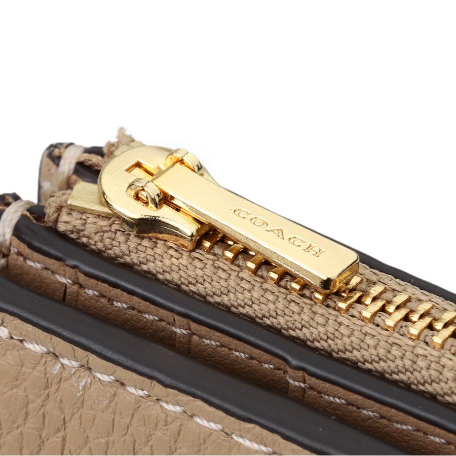 並行輸入 コーチ 2つ折り財布 COACH ぺブルドレザー CM315 IMTAUレディース ベージュ | COACH | 06