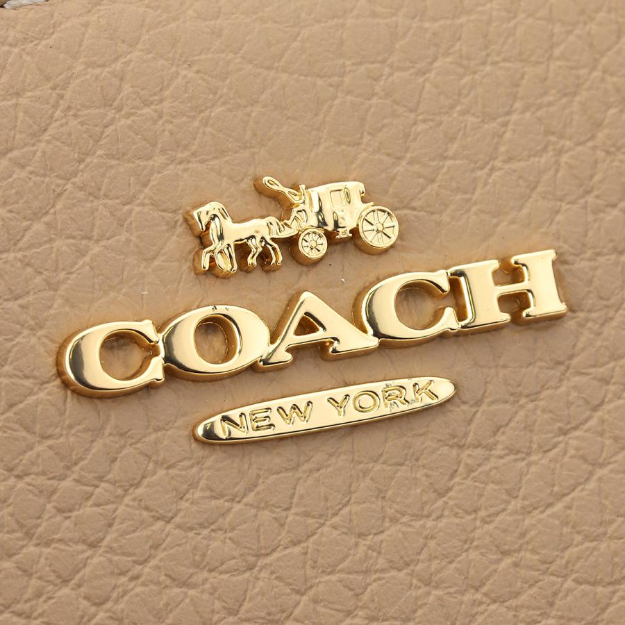並行輸入 コーチ 2つ折り財布 COACH ぺブルドレザー CM315 IMTAUレディース ベージュ | COACH | 07
