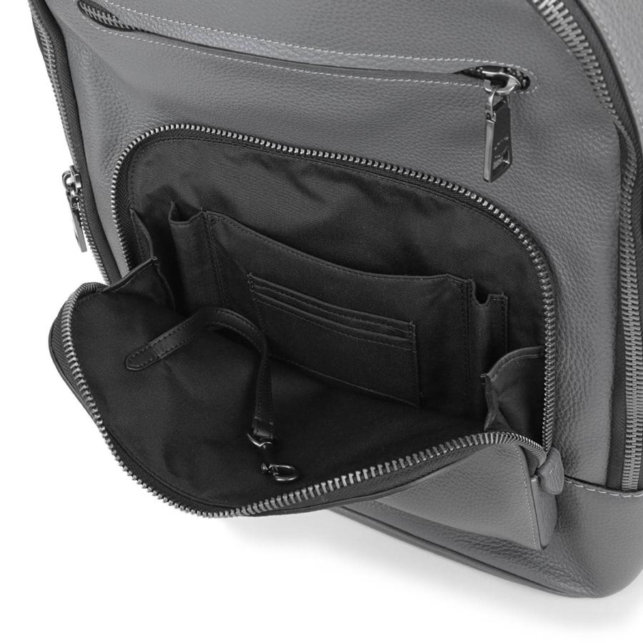 並行輸入 コーチ リュックサック COACH ぺブルドレザー CM697 QBGFメンズ グレー | COACH | 06