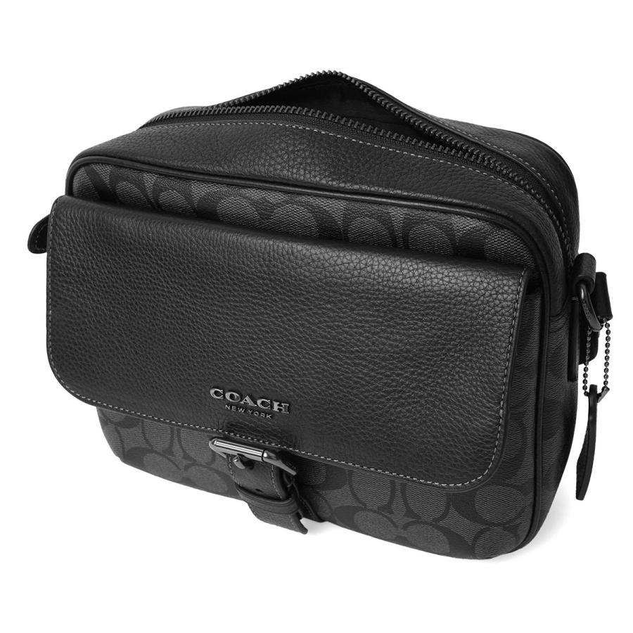 並行輸入 コーチ ショルダーバッグ COACH  CR386 QBMI5メンズ グレー 灰色 ブラック 黒 | COACH | 03