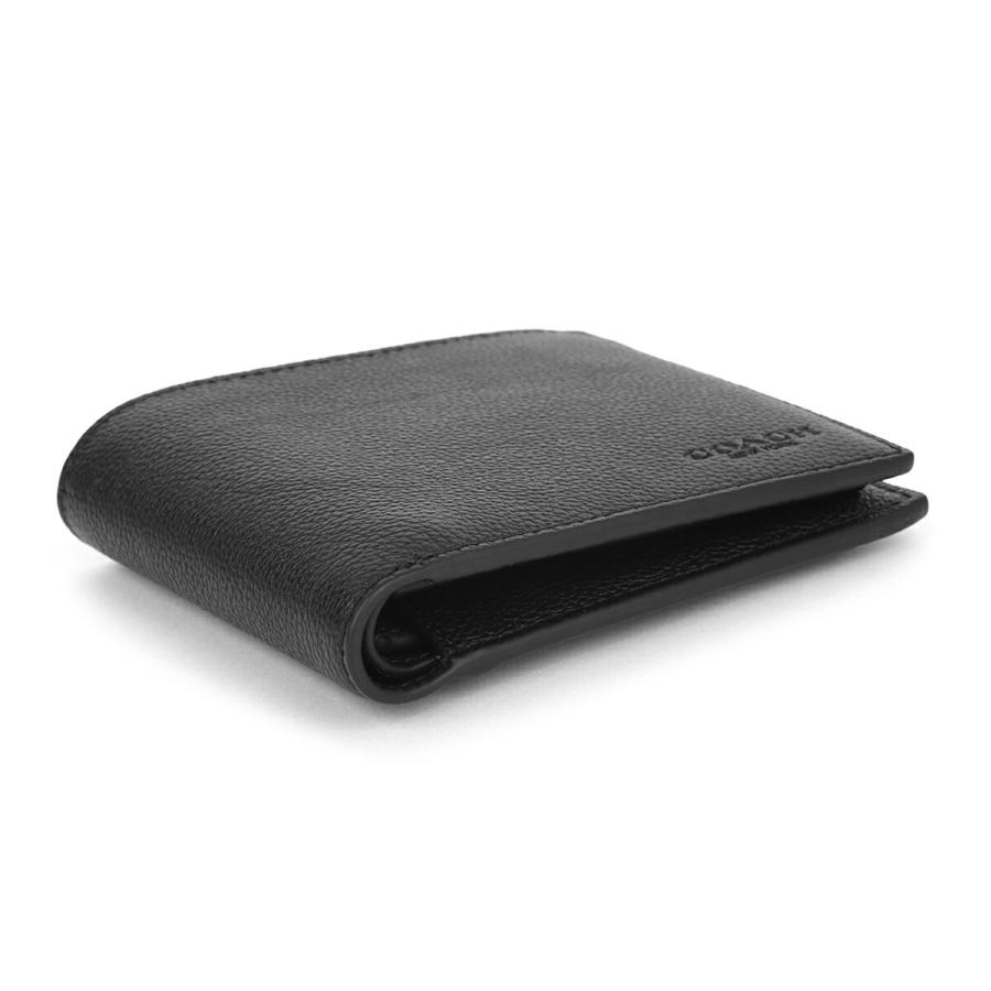 COACH 並行輸入 コーチ 2つ折り財布 ぺブルドレザー CR911 BLKメンズ
