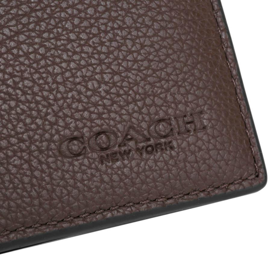 並行輸入 コーチ 2つ折り財布 COACH ぺブルドレザー CR911 CWHメンズ ブラウン 茶 | COACH | 07