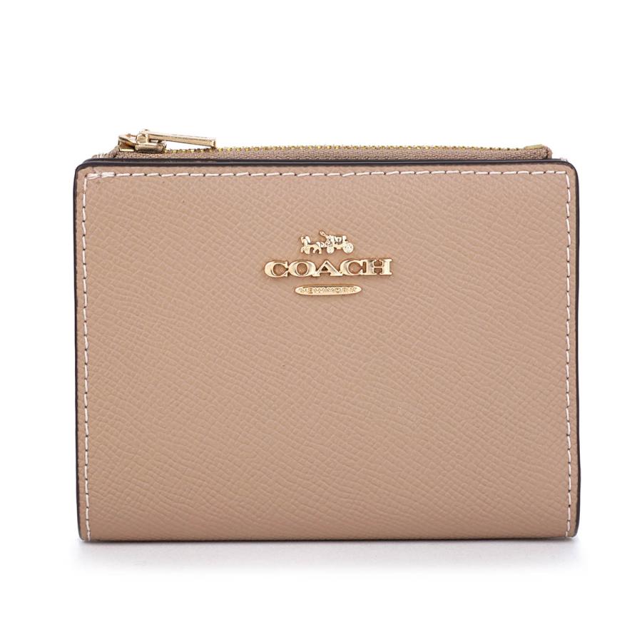 並行輸入 コーチ 2つ折り財布 COACH クロスグレイン CR983 IMTAUレディース ベージュ | COACH