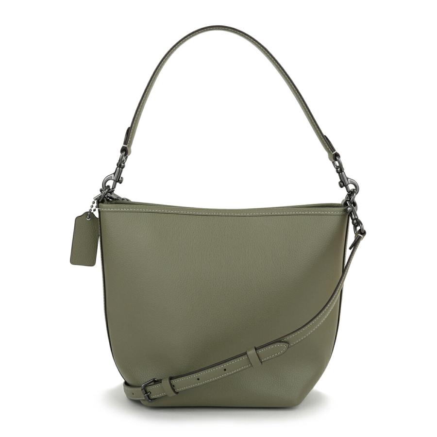 COACH グリーン ホワイト ハンドバッグ COACH 並行輸入 コーチ ハンドバッグ ぺブルドレザー CT801