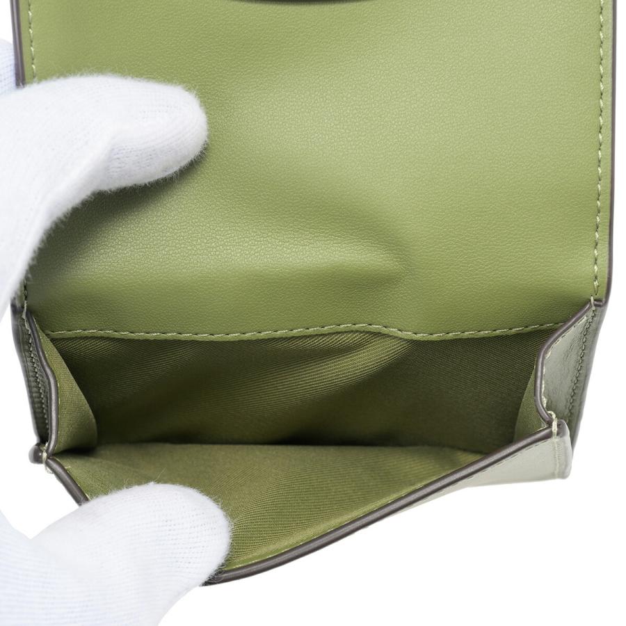 並行輸入 コーチ 3つ折り財布 COACH リファインドカーフレザー CT985 QBMGRレディース カーキグリーン 緑 | COACH | 06
