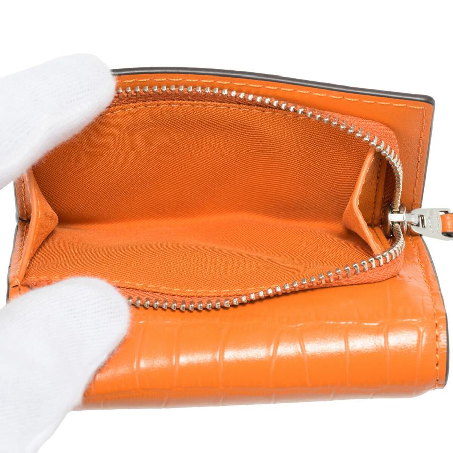 COACH コーチ 3つ折り財布 クロコダイル エンボスド レザー