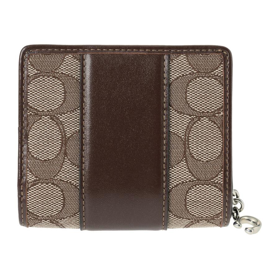 【COACH /コーチ】　二つ折り財布　ダークブラウン シグネチャー COACH（コーチ） 並行輸入 2つ折り財布 シグネチャー ジャカード CU991