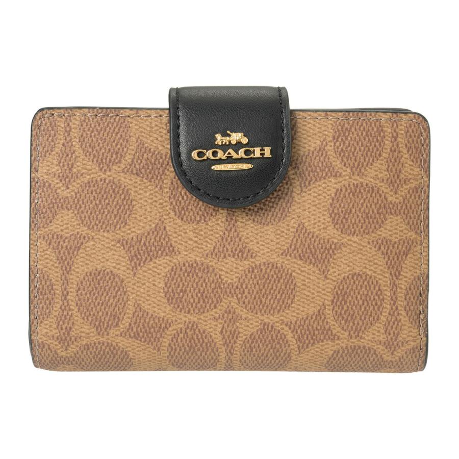 COACH コーチ CW786 二つ折り財布 シグネチャー　キャンバス COACH コーチ 二つ折り財布 ミディアム コーナー ジップ