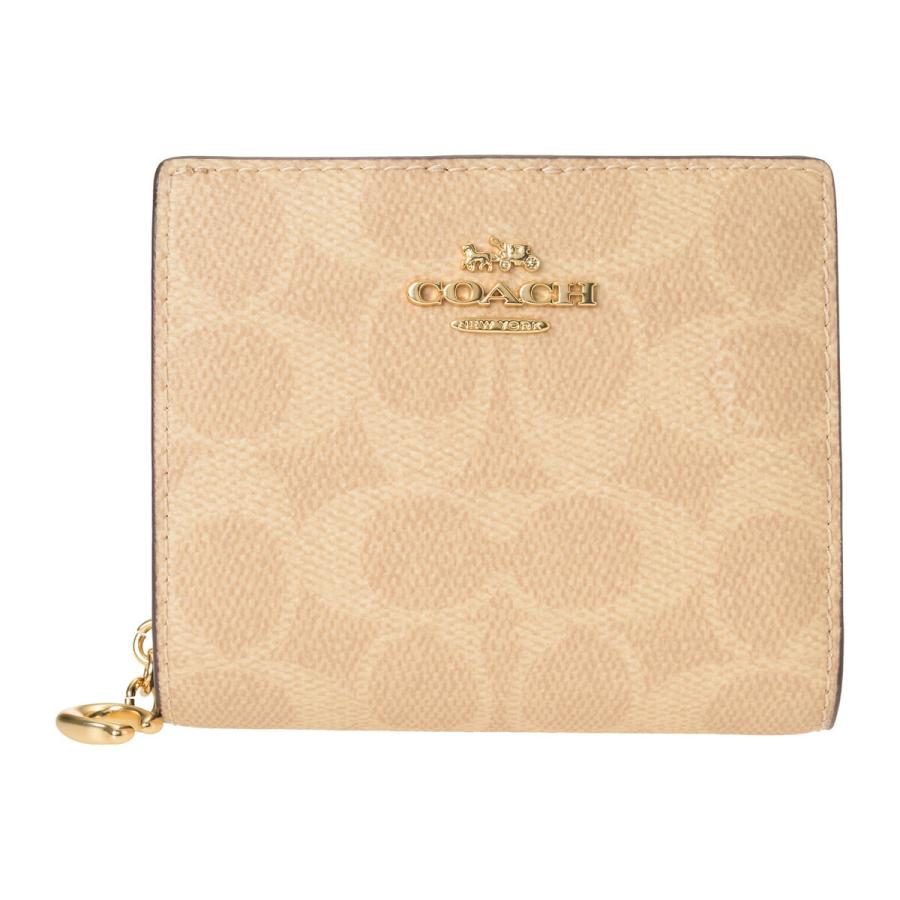 【未使用】COACH 二つ折り財布 シグネチャー キャンバス レザー サックス COACH 並行輸入 コーチ 2つ折り財布 シグネチャー キャンバス
