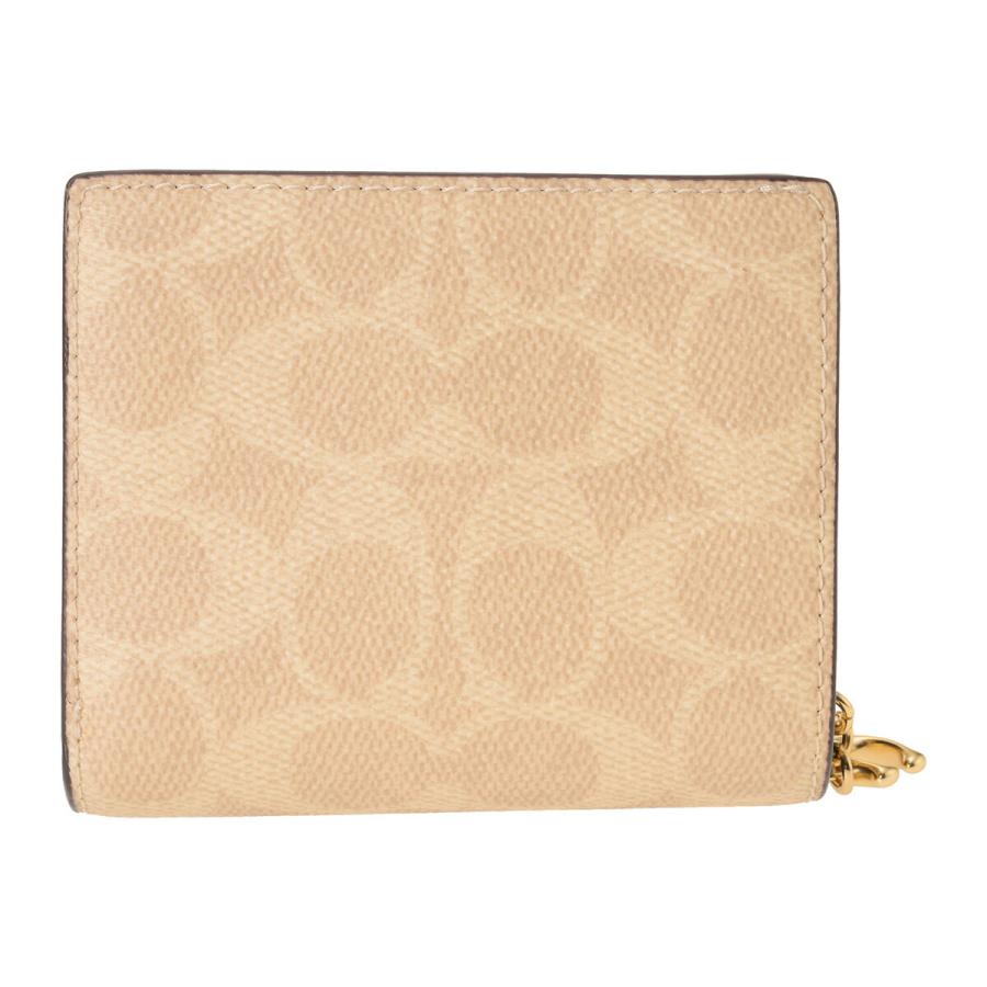 【未使用】COACH 二つ折り財布 シグネチャー キャンバス レザー サックス COACH】 コーチ シグネチャー 二つ折り財布 レザー キャンバス