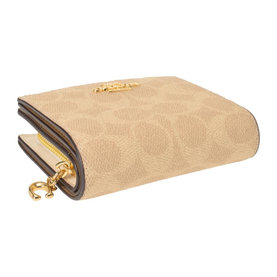 【未使用】COACH 二つ折り財布 シグネチャー キャンバス レザー サックス COACH コーチ 二つ折り財布 シグネチャー キャンバス コイン