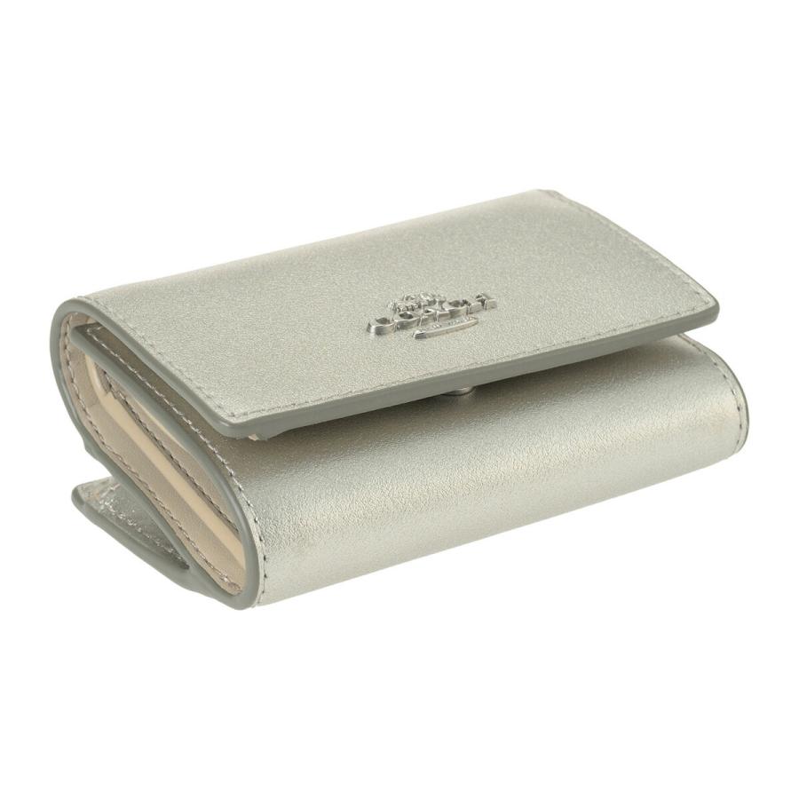 COACH（コーチ） 並行輸入 3つ折り財布 パーライズド スムースレザー