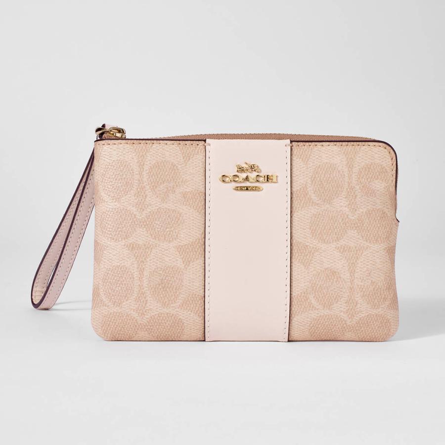 COACH（コーチ） 並行輸入 ポーチ シグネチャーキャンバスストライプ