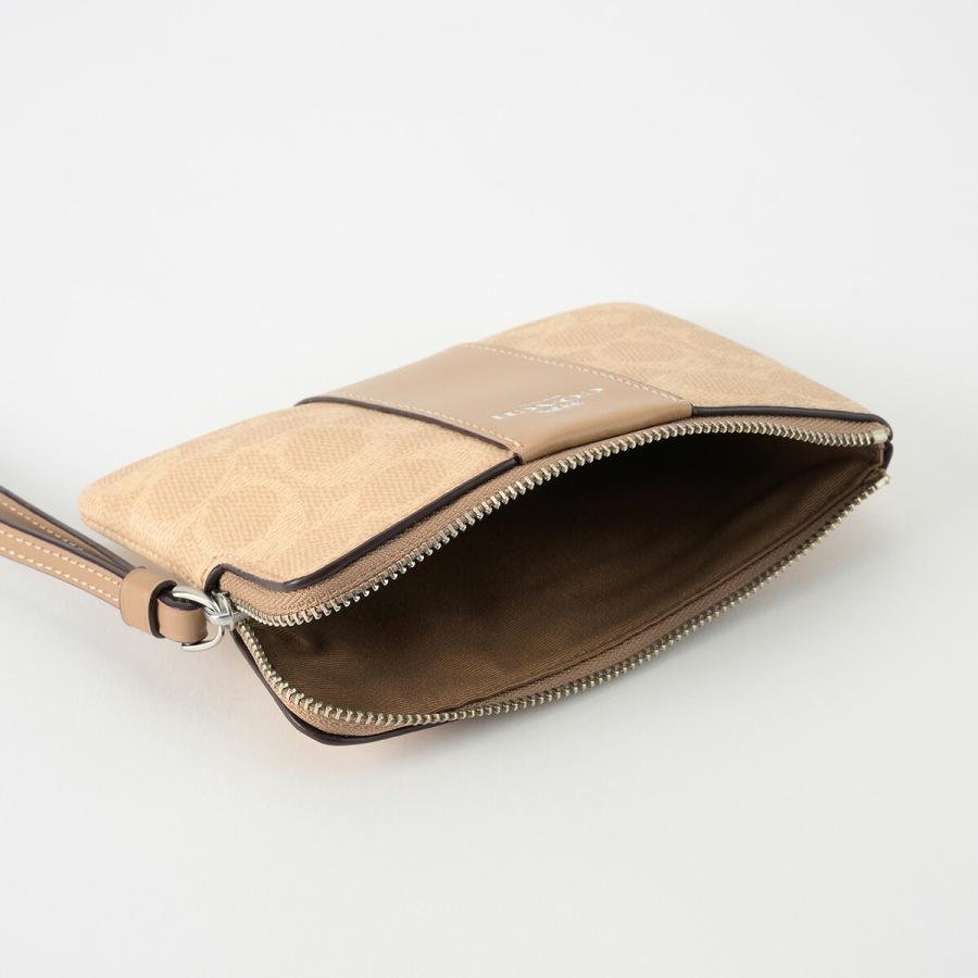 並行輸入 コーチ ポーチ COACH シグネチャーキャンバス・ストライプ CW854 SVPWH レディース ベージュ | COACH | 03